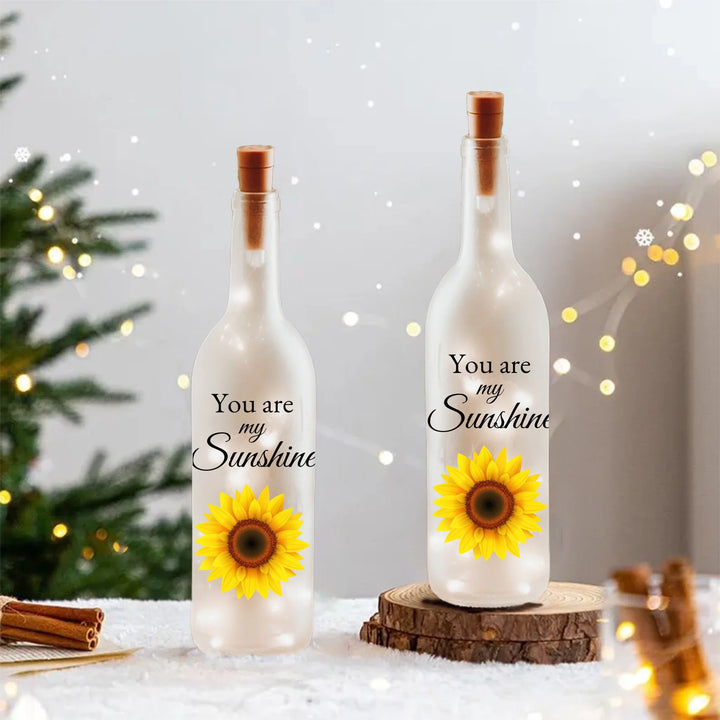 Custom Sunflower LED Bottle Lamp