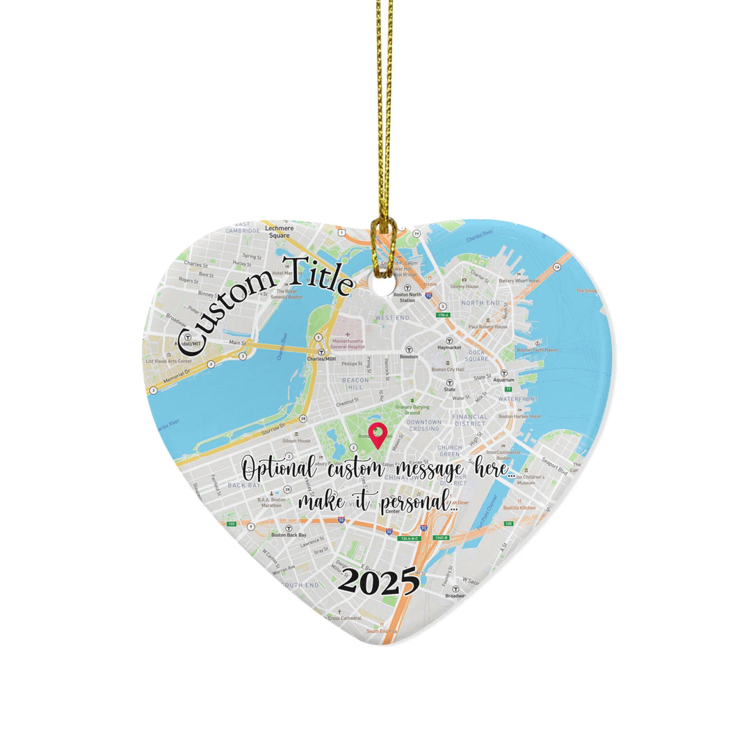 Custom Location Map Ornament - ART-ORN462.6