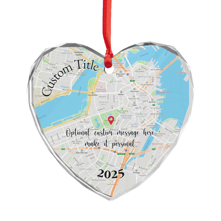 Custom Location Map Ornament - ART-ORN462.6