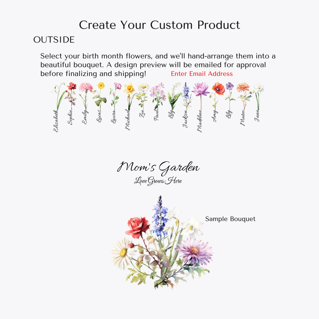 Create-Your-Own-Custom-Birth-Month-Flower-Bouquet-Circle-Locket-Necklace-artfulane