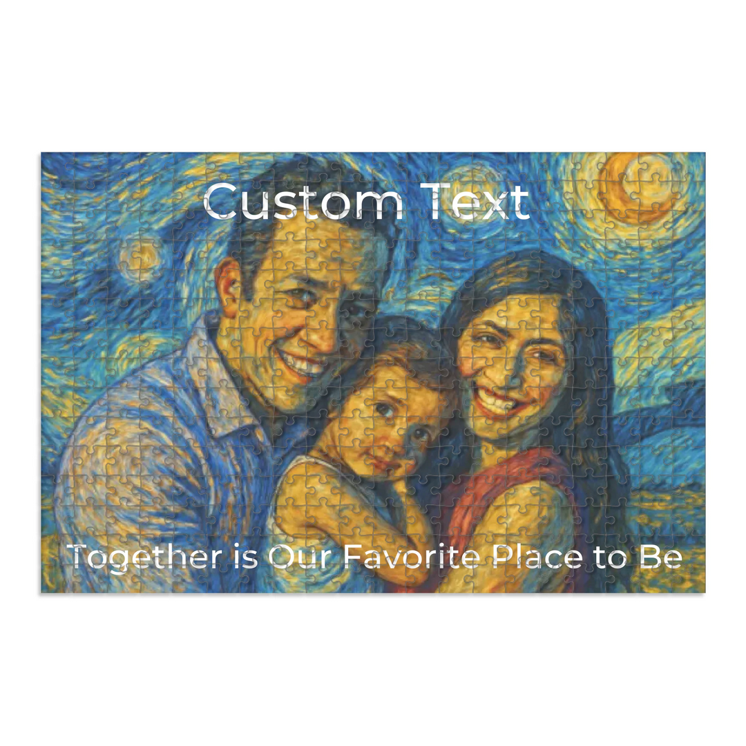Custom Starry Brushstroke Expressionist Portrait Wooden Puzzle - ART-JIG883.11