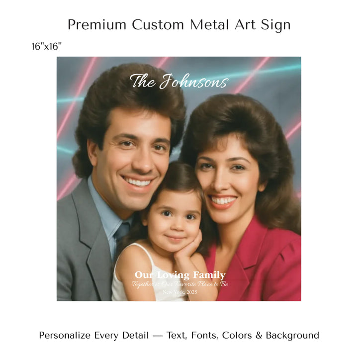 Personalized star map wall art with customizable background, title, names, date, location, and coordinates - 16x16 metal art sign-ARTFULANE