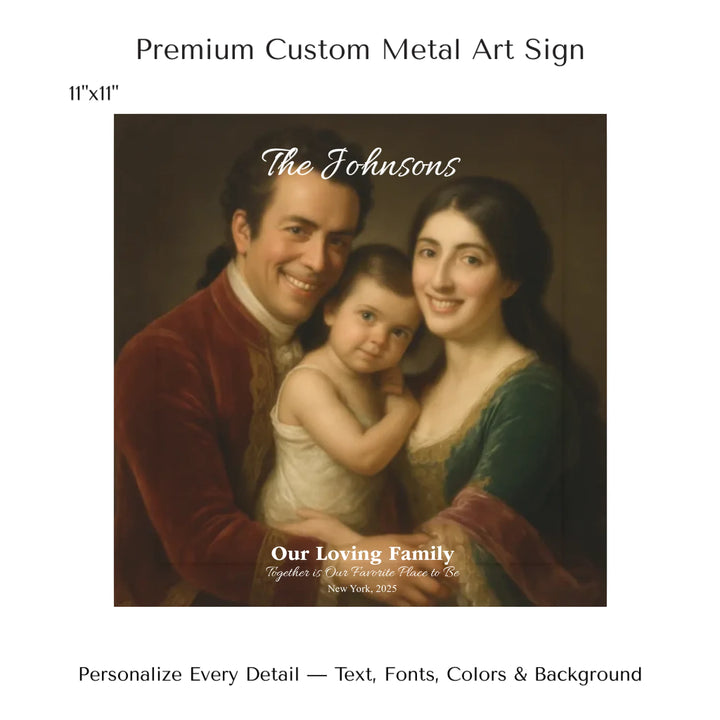 Personalized star map wall art with customizable background, title, names, date, location, and coordinates - 11x11 metal art sign-ARTFULANE