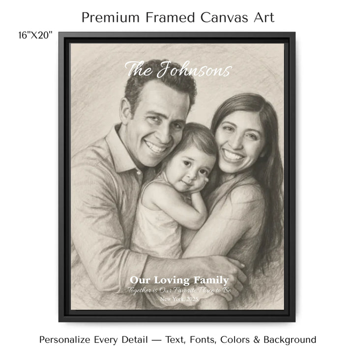 Personalized star map wall art with customizable background, title, names, date, location, and coordinates - 16x20 framed canvas-ARTFULANE