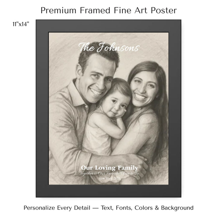 Personalized star map wall art with customizable background, title, names, date, location, and coordinates - 11x14 framed poster-ARTFULANE