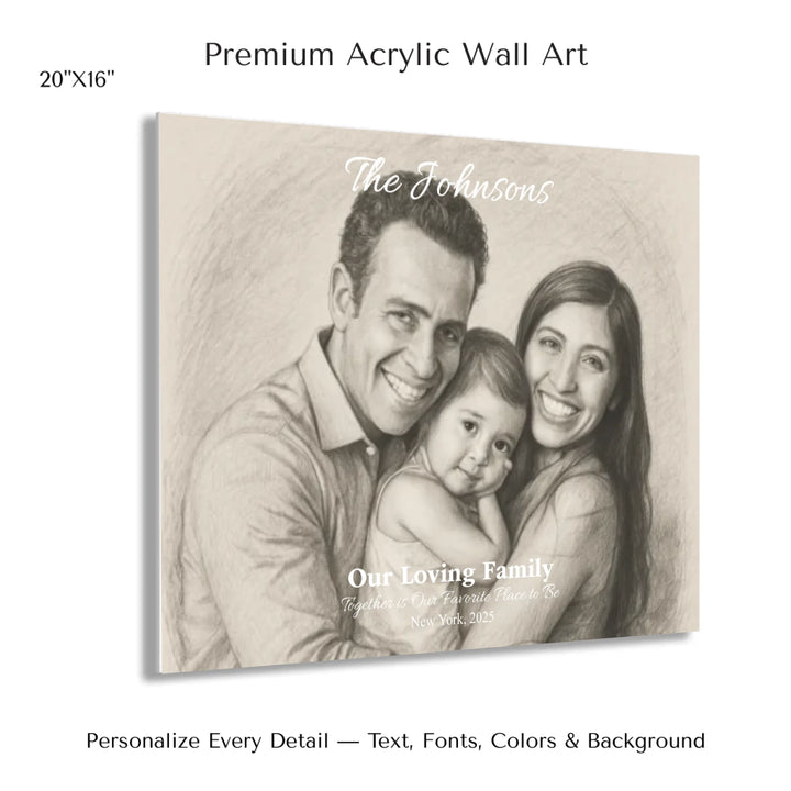 Personalized star map wall art with customizable background, title, names, date, location, and coordinates - 20x16 acrylic print with french cleat-ARTFULANE