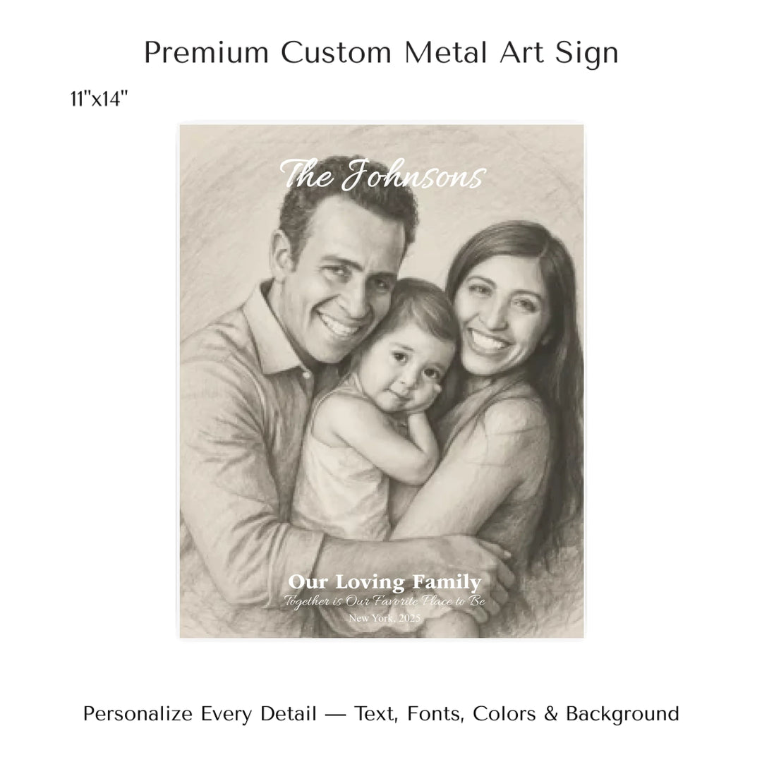 Personalized star map wall art with customizable background, title, names, date, location, and coordinates - 11x14 metal art sign-ARTFULANE