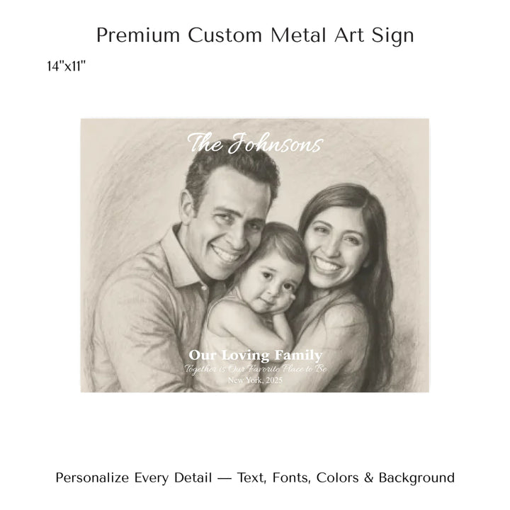 Personalized star map wall art with customizable background, title, names, date, location, and coordinates - 14x11 metal art sign-ARTFULANE