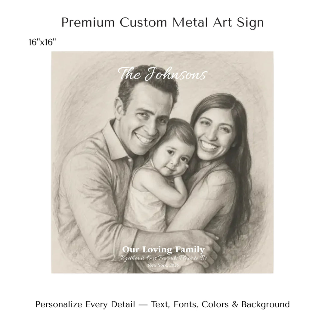 Personalized star map wall art with customizable background, title, names, date, location, and coordinates - 16x16 metal art sign-ARTFULANE