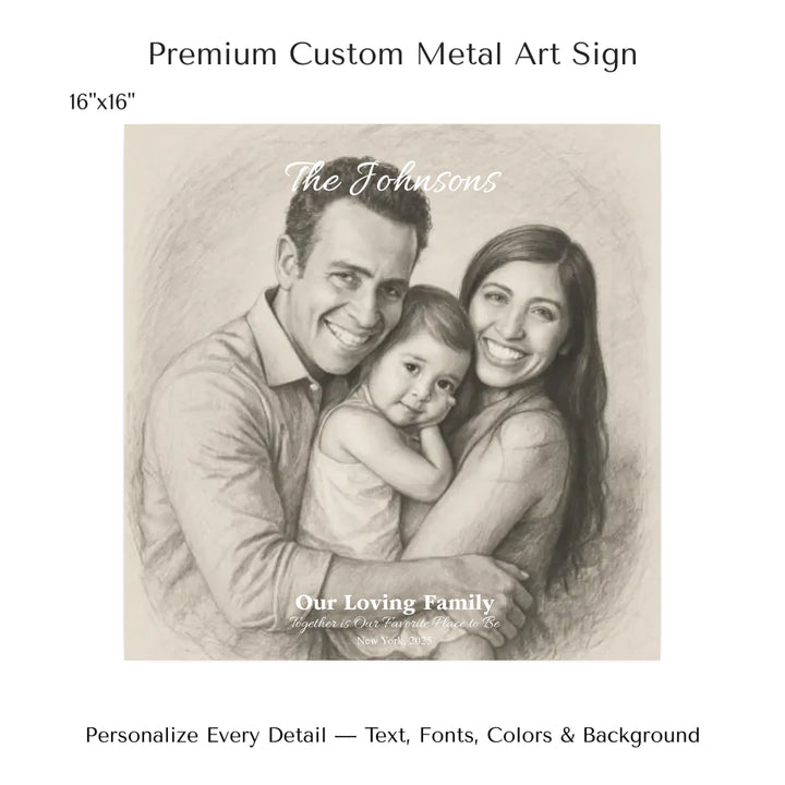 Personalized star map wall art with customizable background, title, names, date, location, and coordinates - 16x16 metal art sign-ARTFULANE