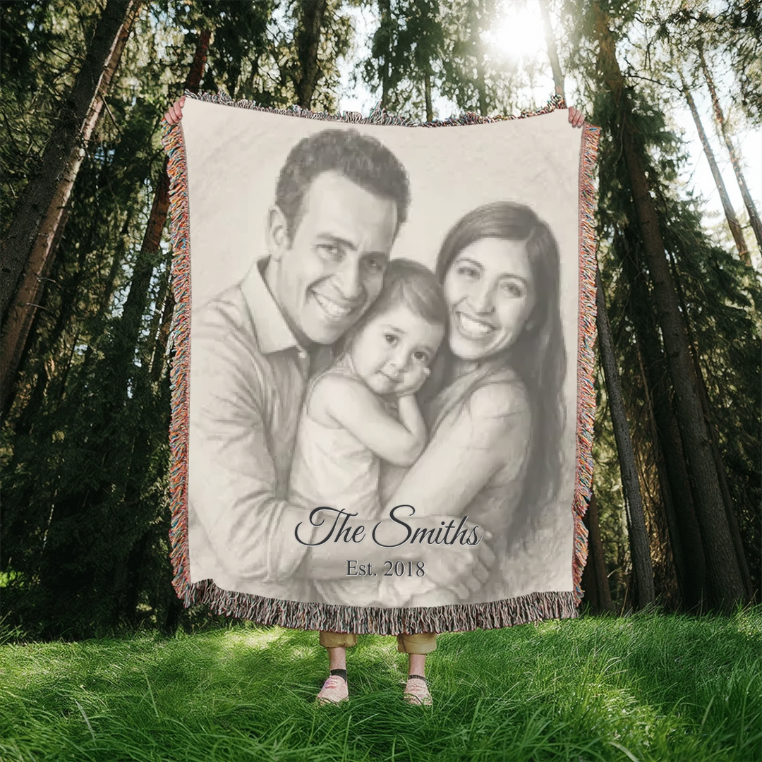 Heirloom Woven Blanket In Nature-ARTFULANE