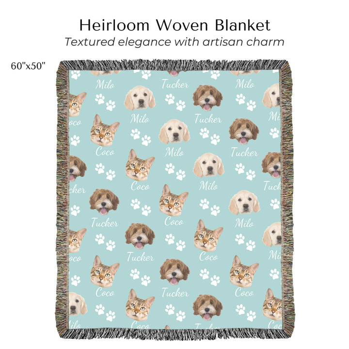Heirloom Woven Blanket 60"X50"-ARTFULANE