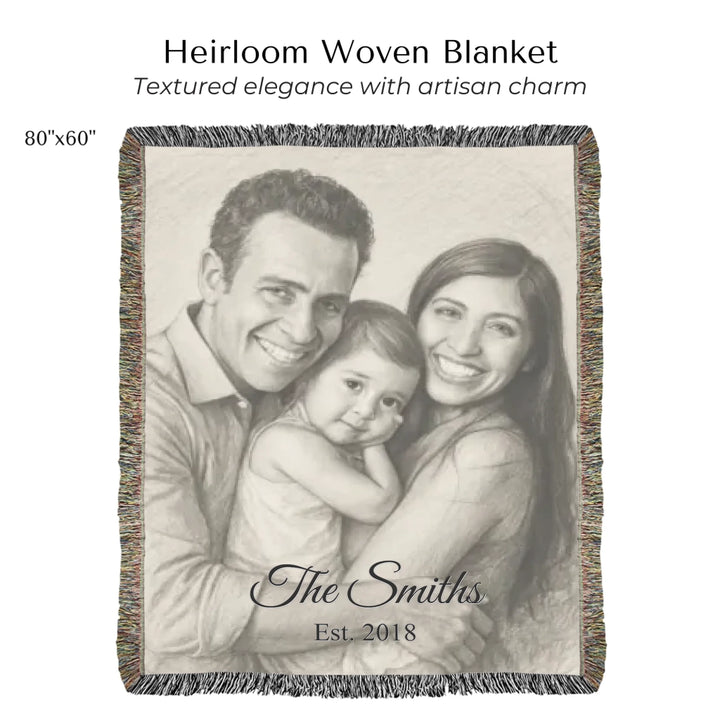 Heirloom Woven Blanket 80"x60"-ARTFULANE