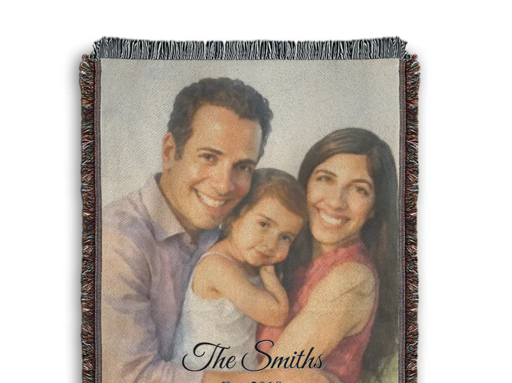 Heirloom Woven Blanket Closeup Texture-ARTFULANE