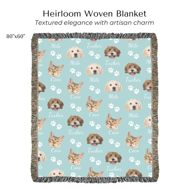 Heirloom Woven Blanket 80"x60"-ARTFULANE