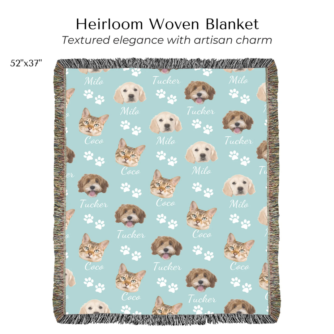 Heirloom Woven Blanket 52"x37"-ARTFULANE