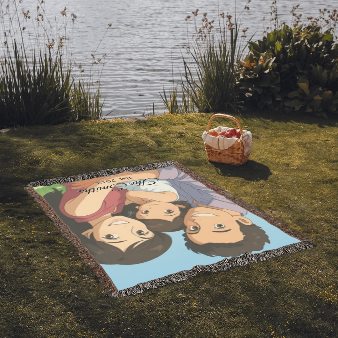 Heirloom Woven Blanket On Grass-ARTFULANE