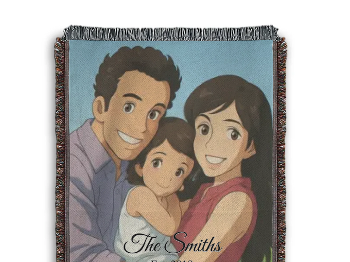 Heirloom Woven Blanket Closeup Texture-ARTFULANE