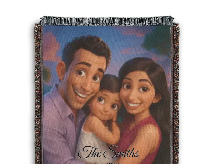 Heirloom Woven Blanket Closeup Texture-ARTFULANE