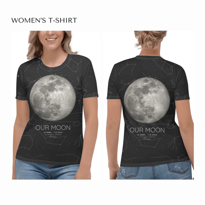 all-over-print-womens-crew-neck-t-shirt-on model-front-and-back-artfulane