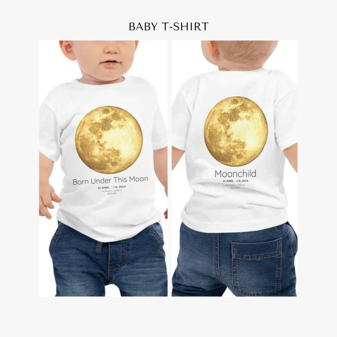 Golden-Moon-Phase-personalized-baby-t-shirt-artfulane