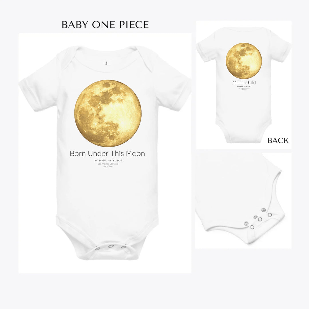 Golden-Moon-Phase-custom-baby-onesie-artfulane