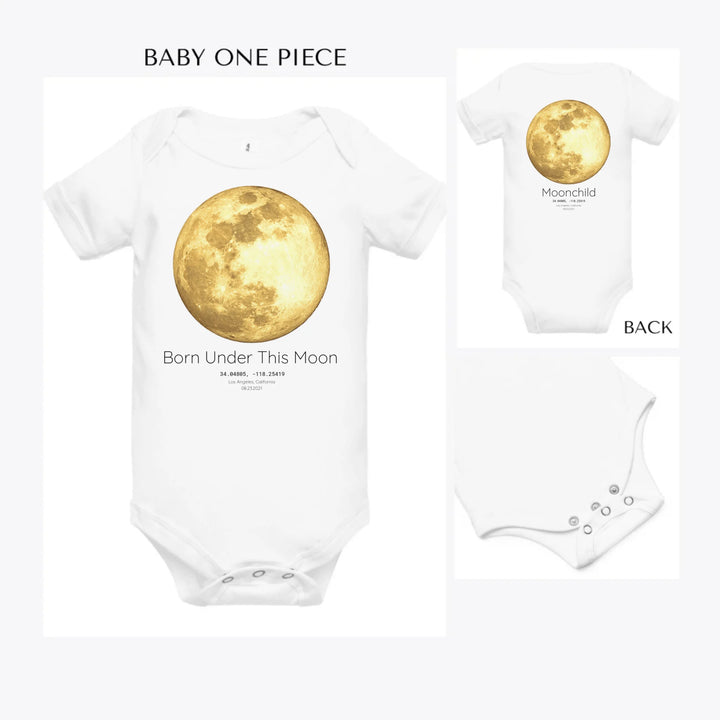 Golden-Moon-Phase-custom-baby-onesie-artfulane
