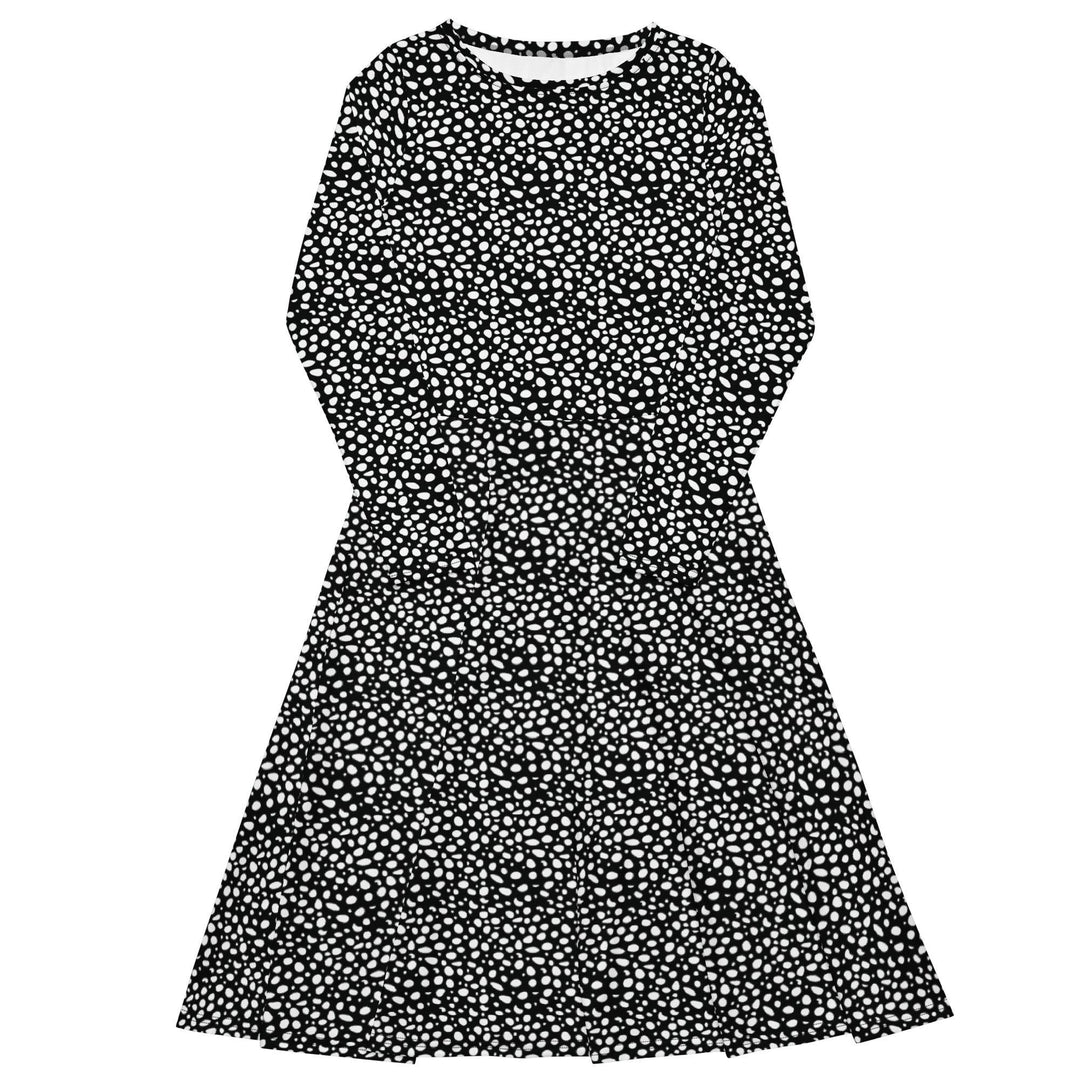 Black Cheetah Midi Dress - ARTFULANE