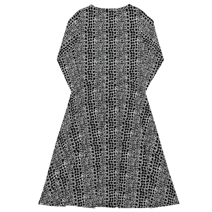 Black Crocodile Midi Dress - ARTFULANE