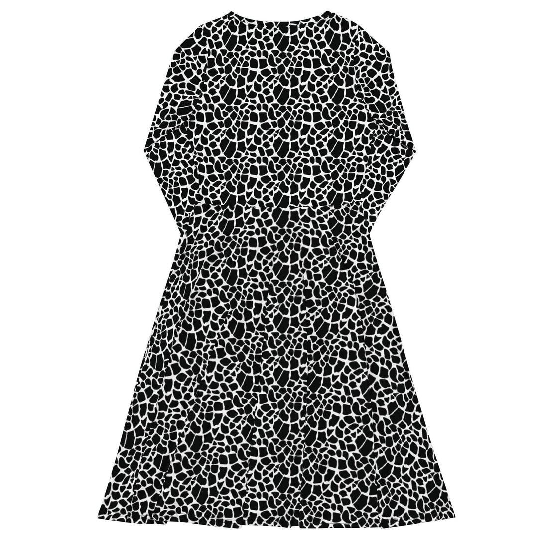 Black Giraffe Midi Dress - ARTFULANE
