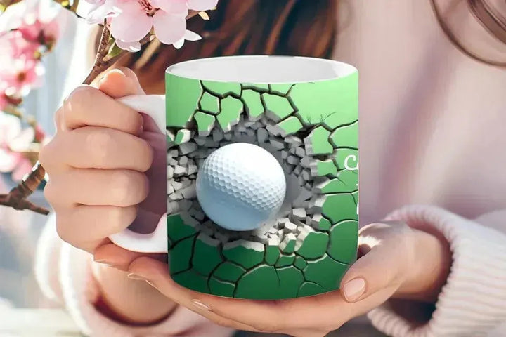 Custom 3D Golf Ball Mug - ARTFULANE