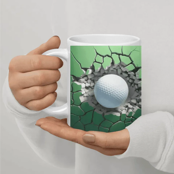 Custom 3D Golf Ball Mug - ARTFULANE