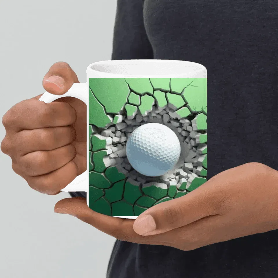 Custom 3D Golf Ball Mug - ARTFULANE