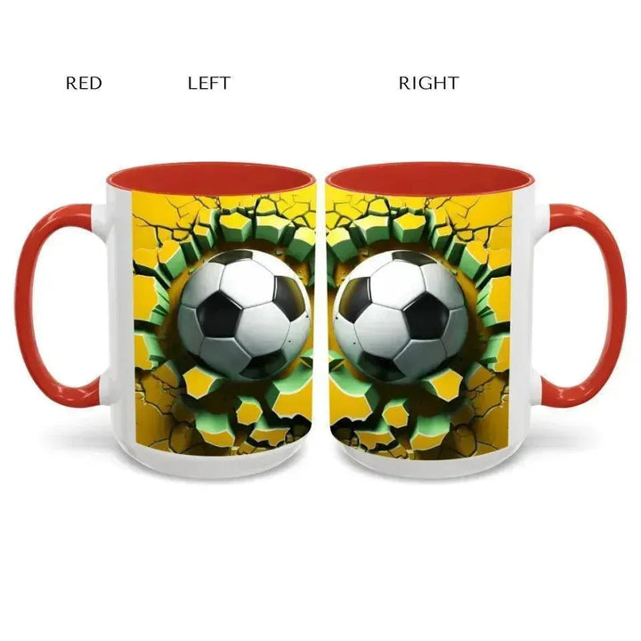 Custom 3D Soccer Ball Mug - ARTFULANE