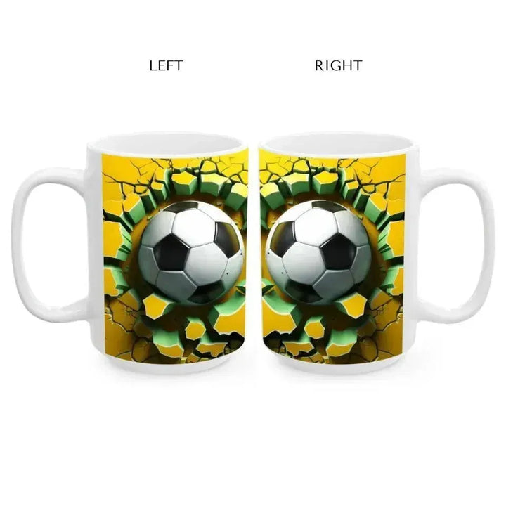 Custom 3D Soccer Ball Mug - ARTFULANE