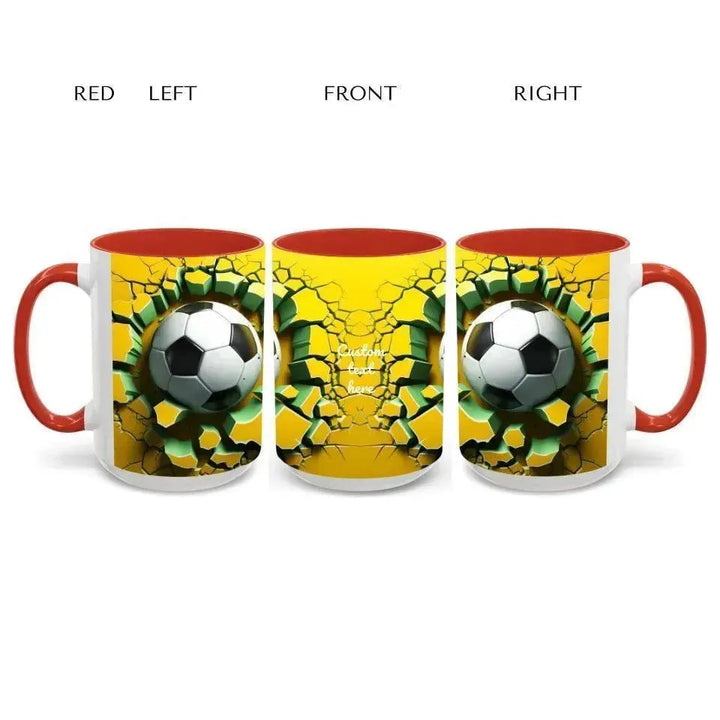 Custom 3D Soccer Ball Mug - ARTFULANE