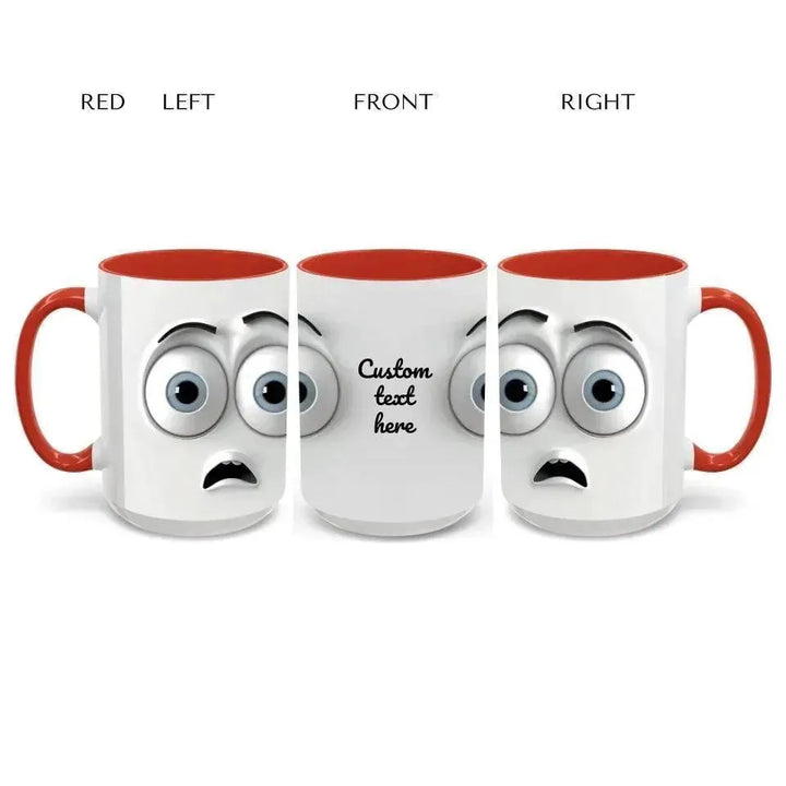 Custom 3D Surprised Face Mug - ARTFULANE
