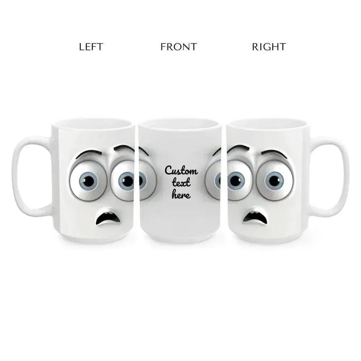 Custom 3D Surprised Face Mug - ARTFULANE