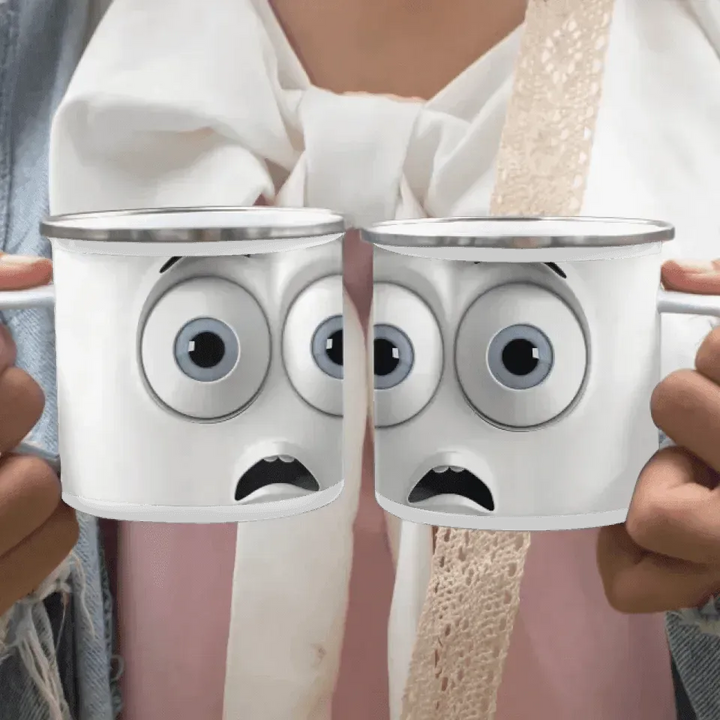 Custom 3D Surprised Face Mug - ARTFULANE