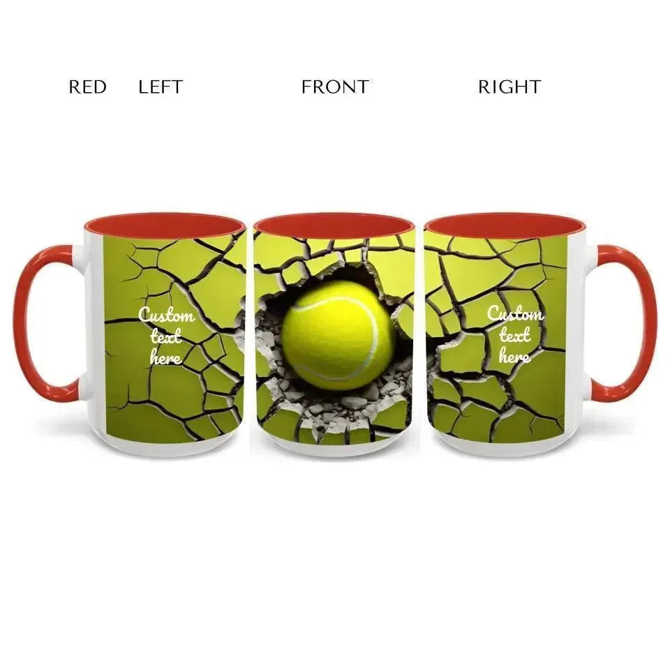 Custom 3D Tennis Ball Mug - ARTFULANE