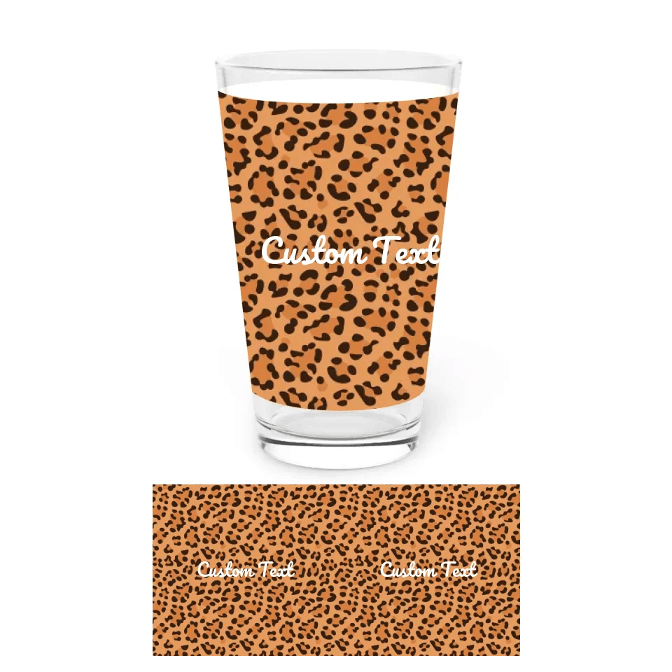 Custom Animal Print Glassware - ARTFULANE