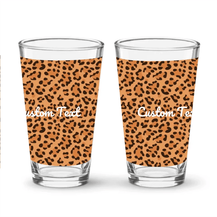 Custom Animal Print Glassware - ARTFULANE