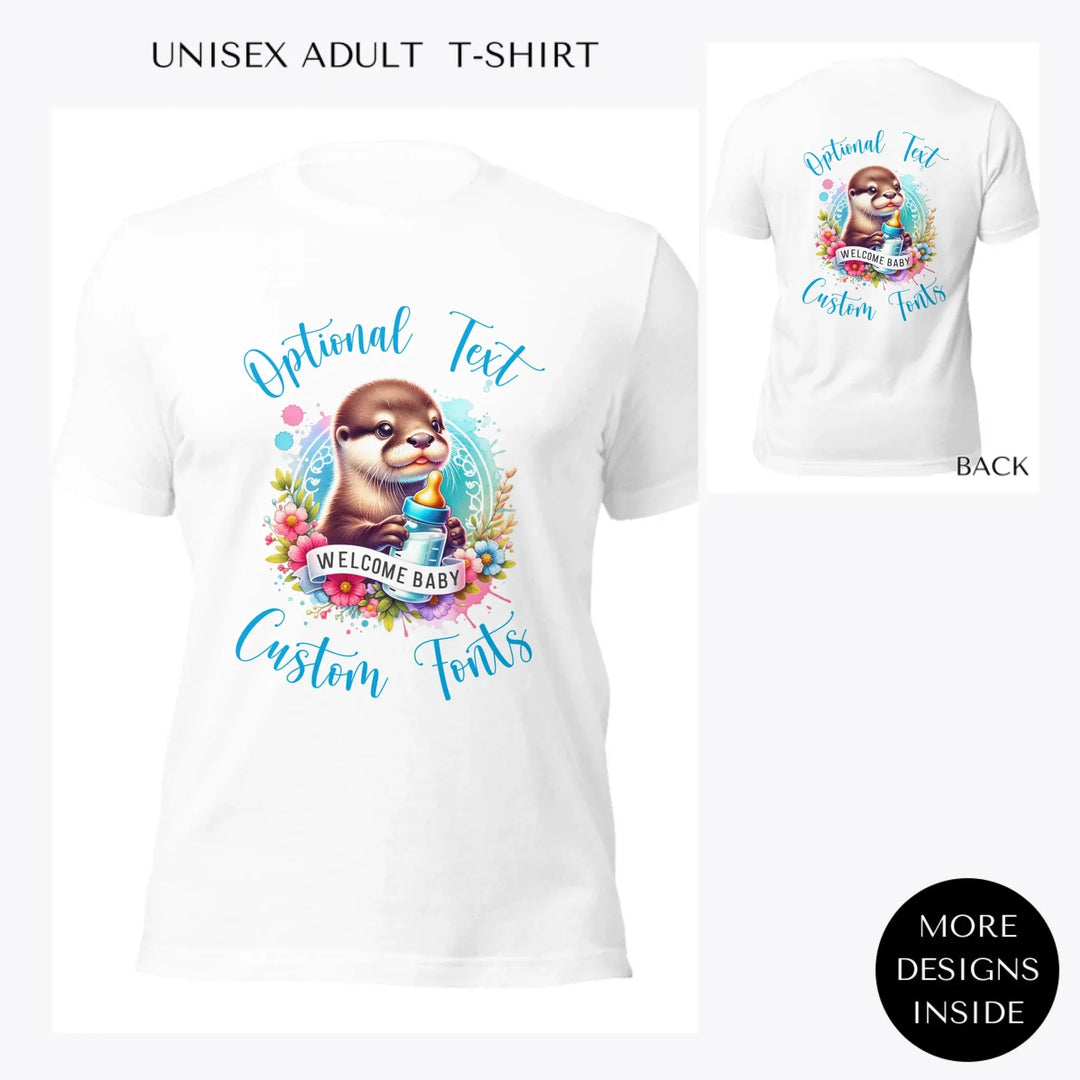 Baby-Otter-custom-women-unisex-adult-t-shirt-artfulane