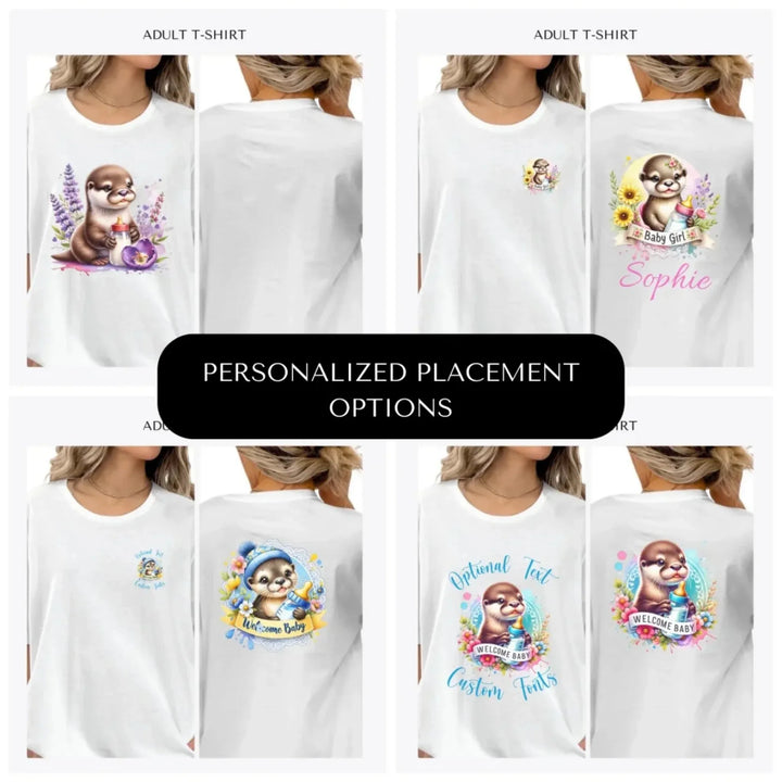 Baby-Otter-custom-adult-t-shirt-design-placement-front-back-pocket-artfulane