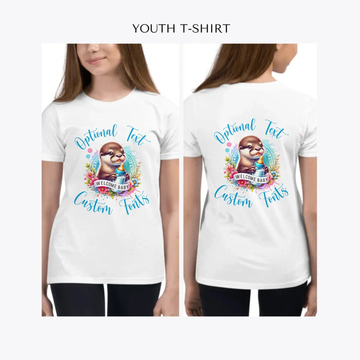 Baby-Otter-custom-youth-girl-t-shirt-artfulane
