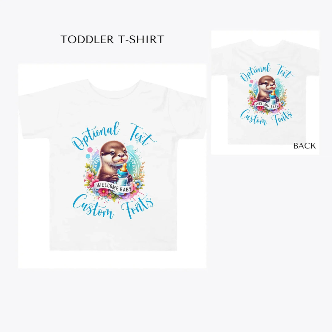 Baby-Otter-toddler-custom-t-shirt-artfulane