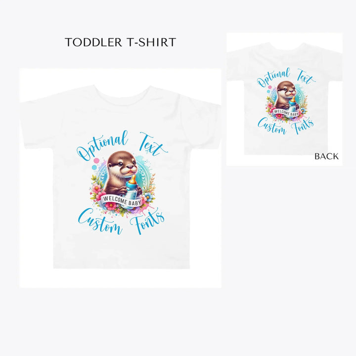 Baby-Otter-toddler-custom-t-shirt-artfulane