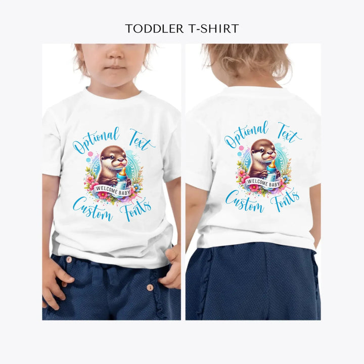 Baby-Otter-custom-toddler-t-shirt-artfulane