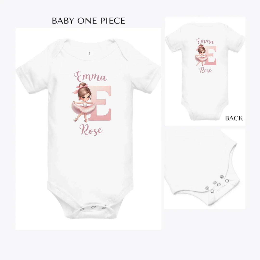 Ballerina-Pink-Initial-custom-baby-onesie-artfulane