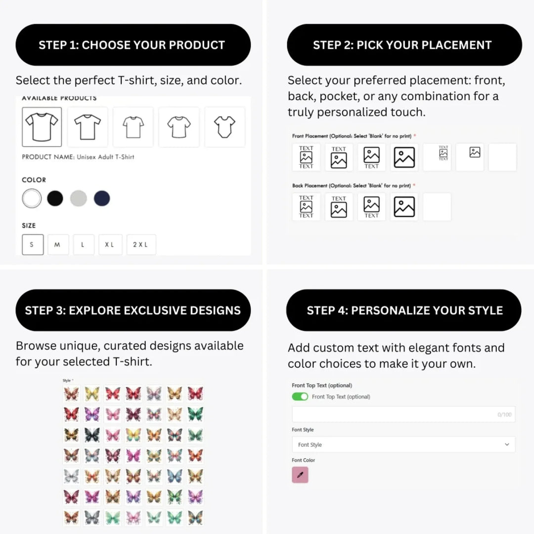 how-to-design-custom-Beautiful-Butterflies-t-shirt-personalization-options-artfulane